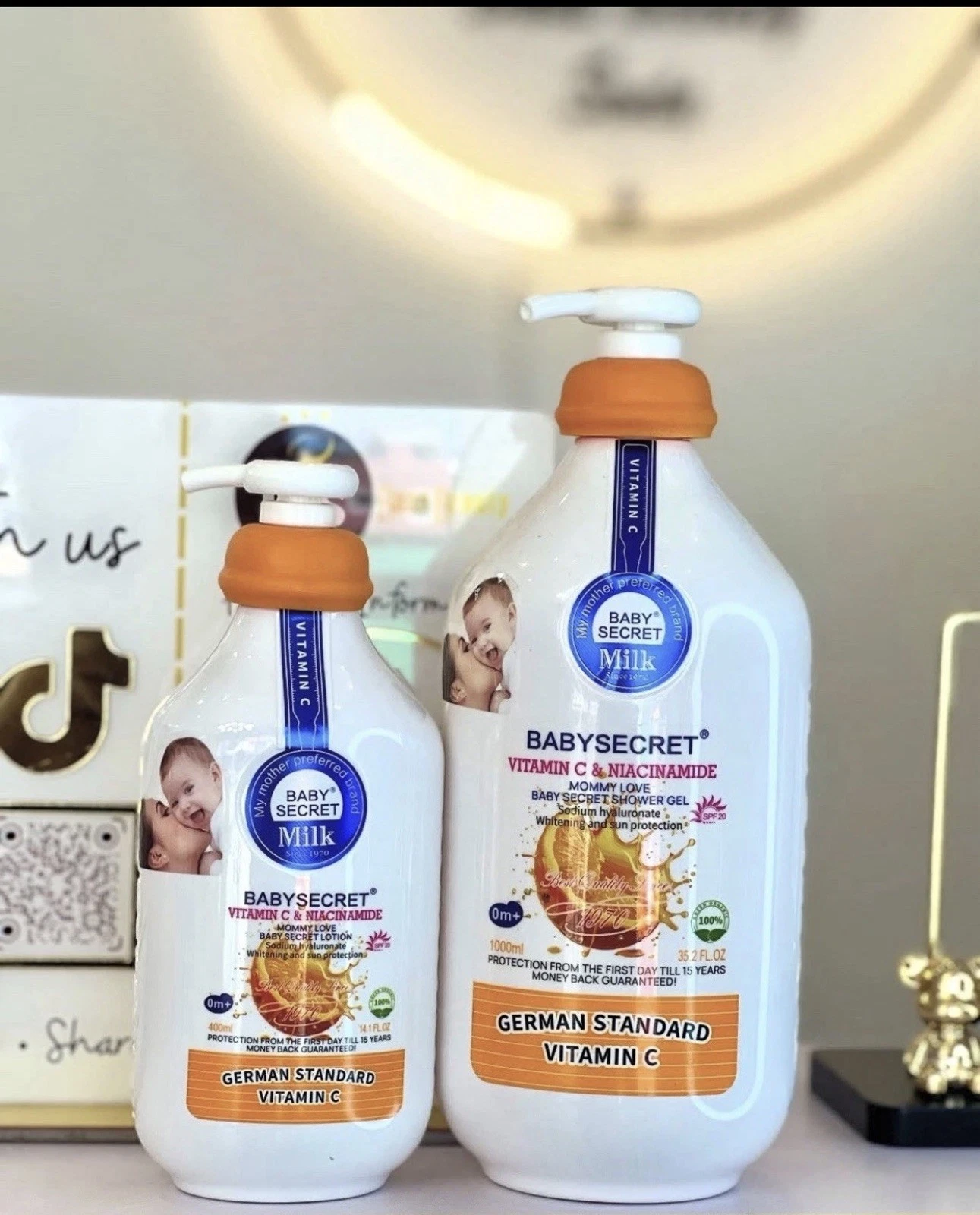 Baby Secret Vitamin C & Niacinamide Body Lotion + Shower Gel - 2Pcs Set
Opens in a new window or tab