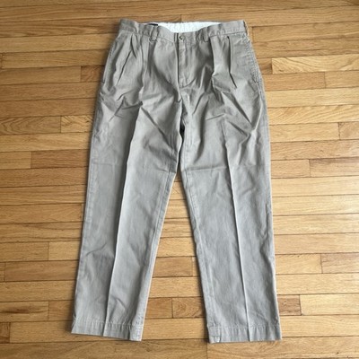 Polo Ralph Lauren Andrew Style Pant Khaki Pleated Chino Dress Pants 33x28 Ethan