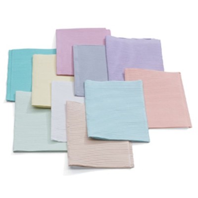 Patient Bibs 13'' x 18''/19'' Plain Rect 2/3 Ply Case 500 Various Colors