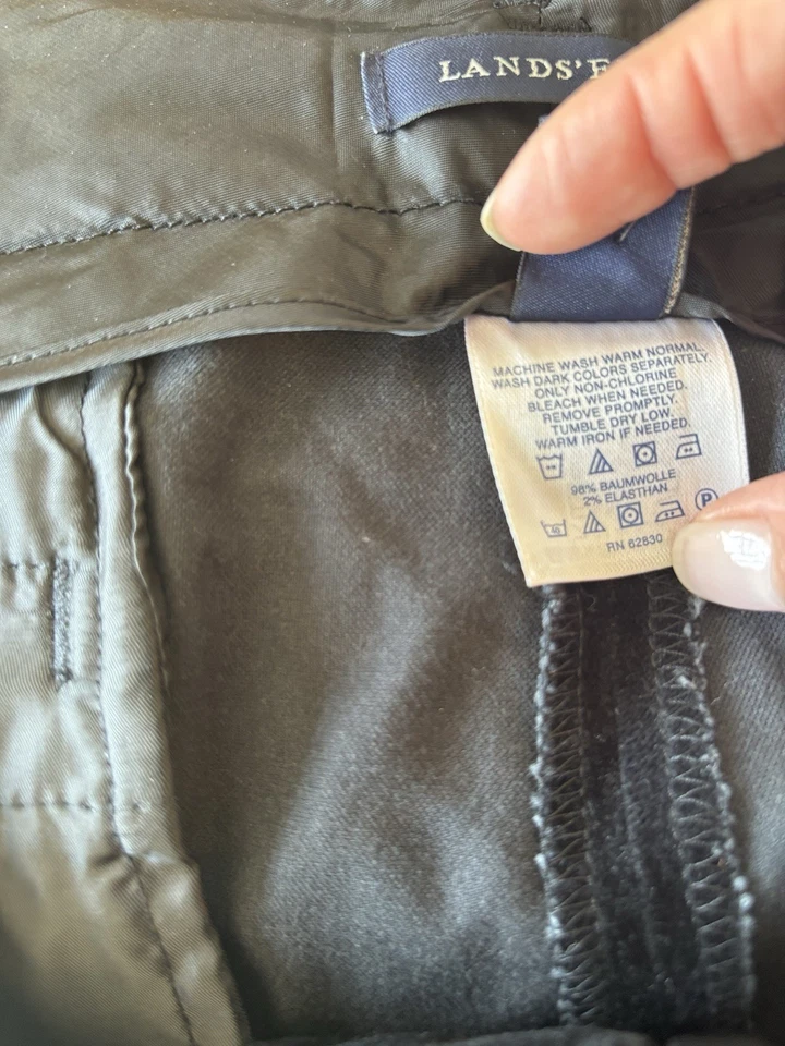 Lands End Velvet Pants Black Trousers Womens 18 Office Casual Minimalist Holiday - Image 4 of 4