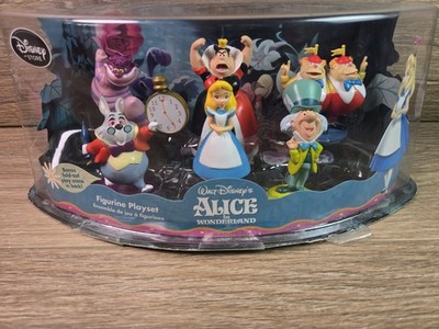 Disney Store Exclusive Alice in Wonderland Figure Play Set Bonus Fold Out Scene