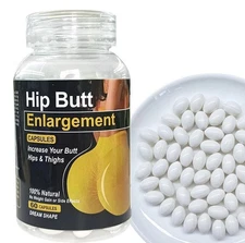Butt Booster Bottom Lift &Enlargement Pills Bigger Firmer Curves Organic Capsul