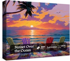 Sunset Over The Ocean 1000 Pc Jigsaw Puzzle, Brand New-Sealed Box 