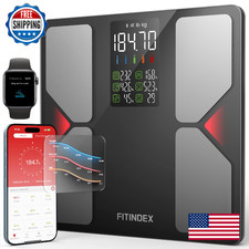 FITINDEX Smart Scale with BMI Body Fat Muscle Mass Fat Percentage Bluetooth Scal
