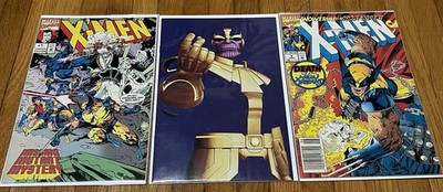 Marvel Comic Mixed Lot Bundle Of 3 X-Men Wolverine Storm Thanos Silver Surfer