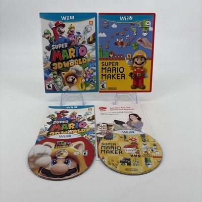 Super Mario 3D World And Super Mario  Maker (Nintendo Wii U, 2013) - CIB Tested