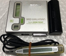 SONY MZ-E77 MD Walkman Compact Disk Player Digital Audio System Silver Japan