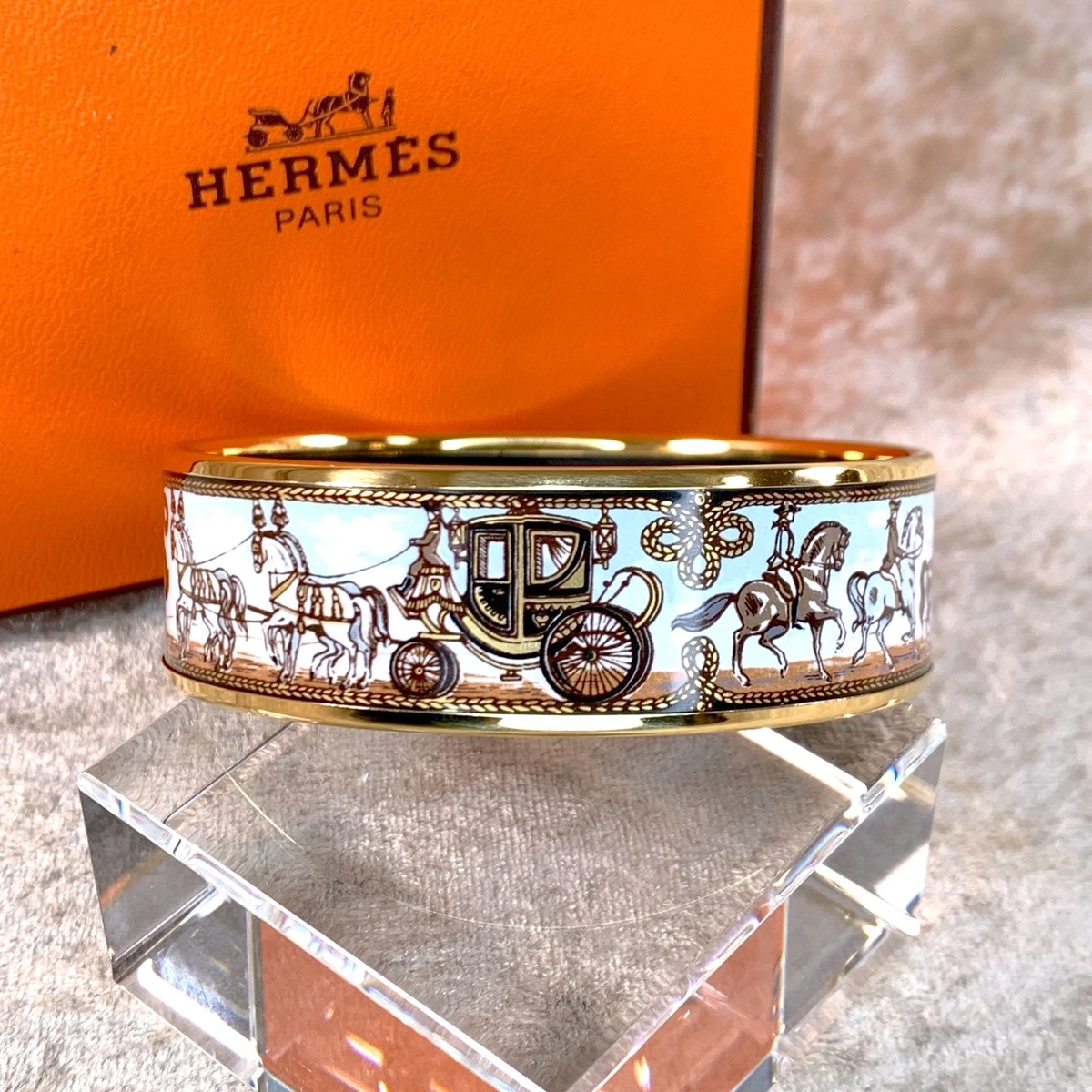 HERMÈS Bangle Gold Fashion Bracelets for sale | eBay