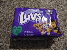 2023 Vintage Luvs Size 6 Diapers W Nickelodeon Paw Patrol Dogs 18 Count Package