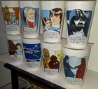 1977 Coca-Cola Star Wars Collectible Plastic Cups - Complete Set OF 8