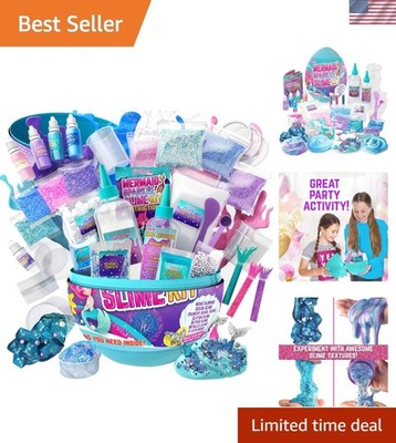 Magical Mermaid Slime Kit with 39 Pieces - Glittery DIY Fun for the Holidays