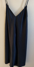 Victoria Secret Black Satin Slip Dress Nightie Size XL