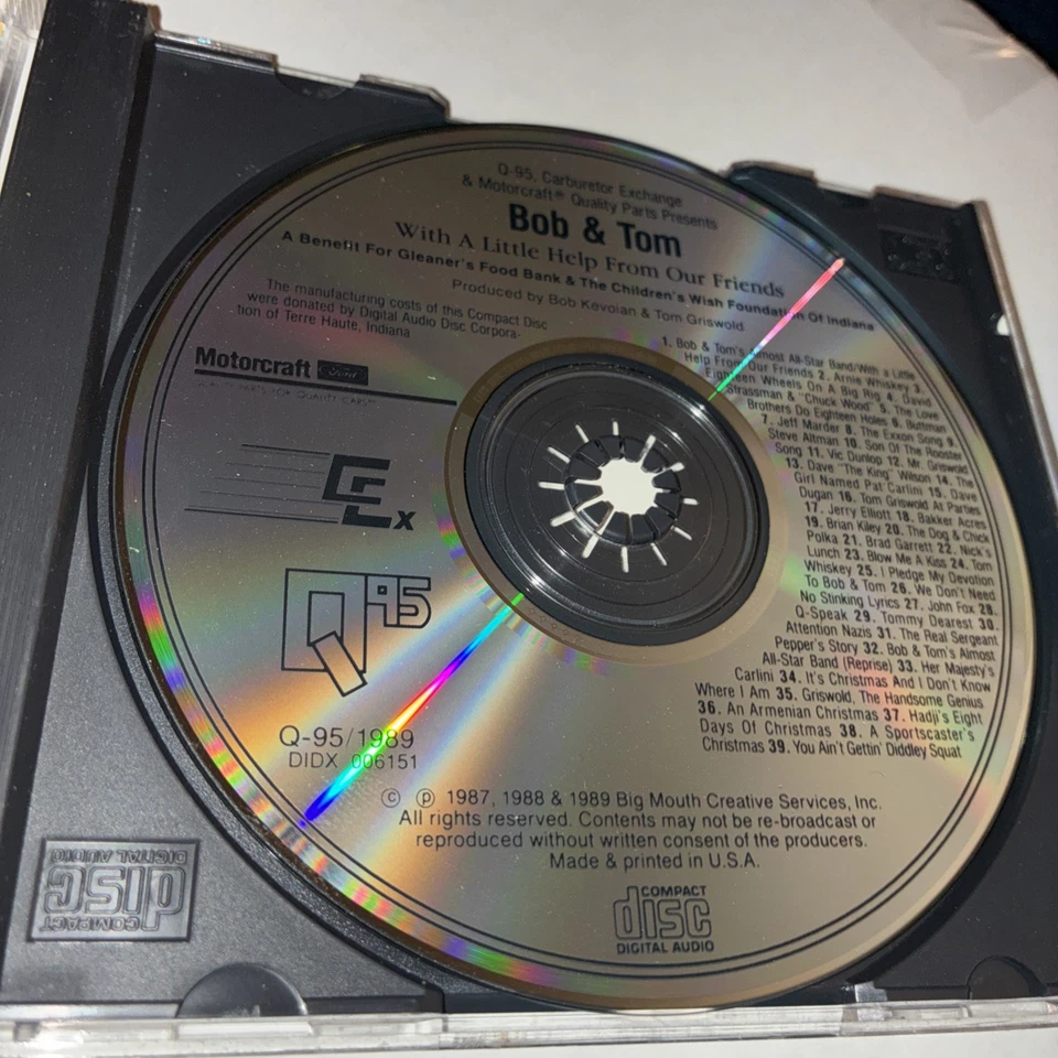 Bob & Tom - With A Little Help From Our Friends - A Comedy CD From 1989, Q95 - Imagem 3 de 4