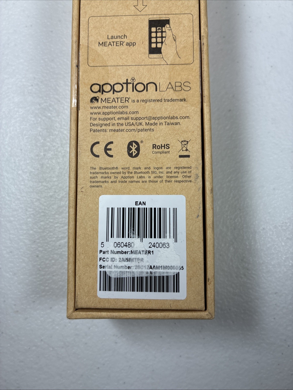 Apption Labs Meater MT-PR00 With MT-CH01 Charger For Grilling