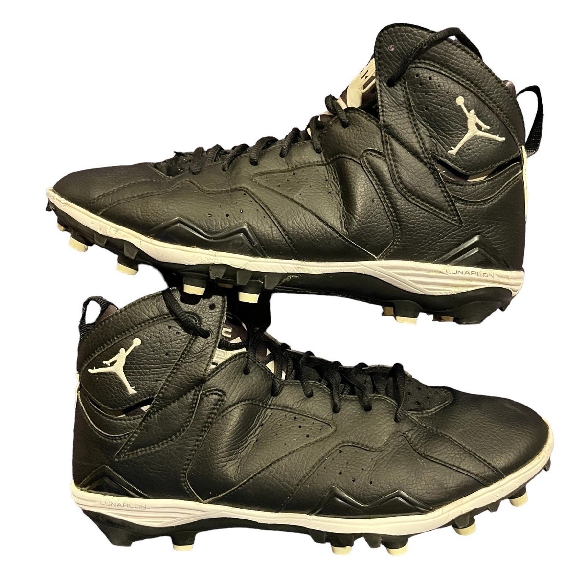 Air Jordan 7 Retro TD Football Cleats Mens 13 Black White  display picture 3