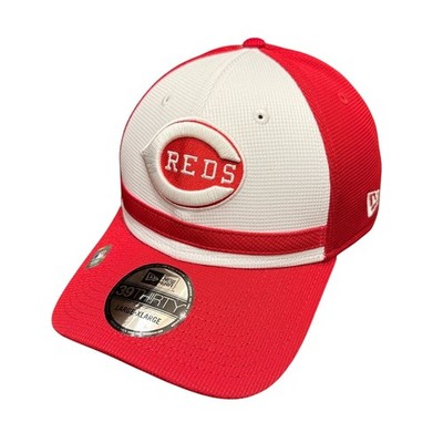 Cincinnati Reds New Era 39THIRTY Hat Cap Stretch Fit Large/XL Red White New