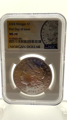 2024 Morgan $1 Silver Dollar – NGC MS70 – First Day of Issue