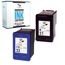 Cartuchos de tinta de color negro de repuesto CMYi para combo de cartuchos HP 21 22