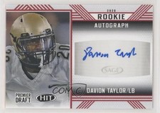 2020 Sage Hit Rookie Auto Red Davion Taylor #A55 Auto z5b