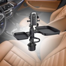5 in 1 Car Cup Holder Phone Holder with Food Tray Versatile 360° Rotating for