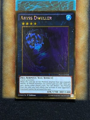 Yugioh Abyss Dweller PGL3-EN068 Gold Rare 1st Ed NM
