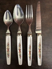 Vintage Spice Of Life 8 Place Setting Flatware Set Sheffield Merry  Mushrooms   