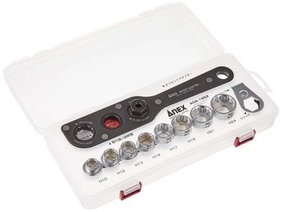 ANEX offset adapter 19 width across flats 19mm with case multi set AOA-19S2