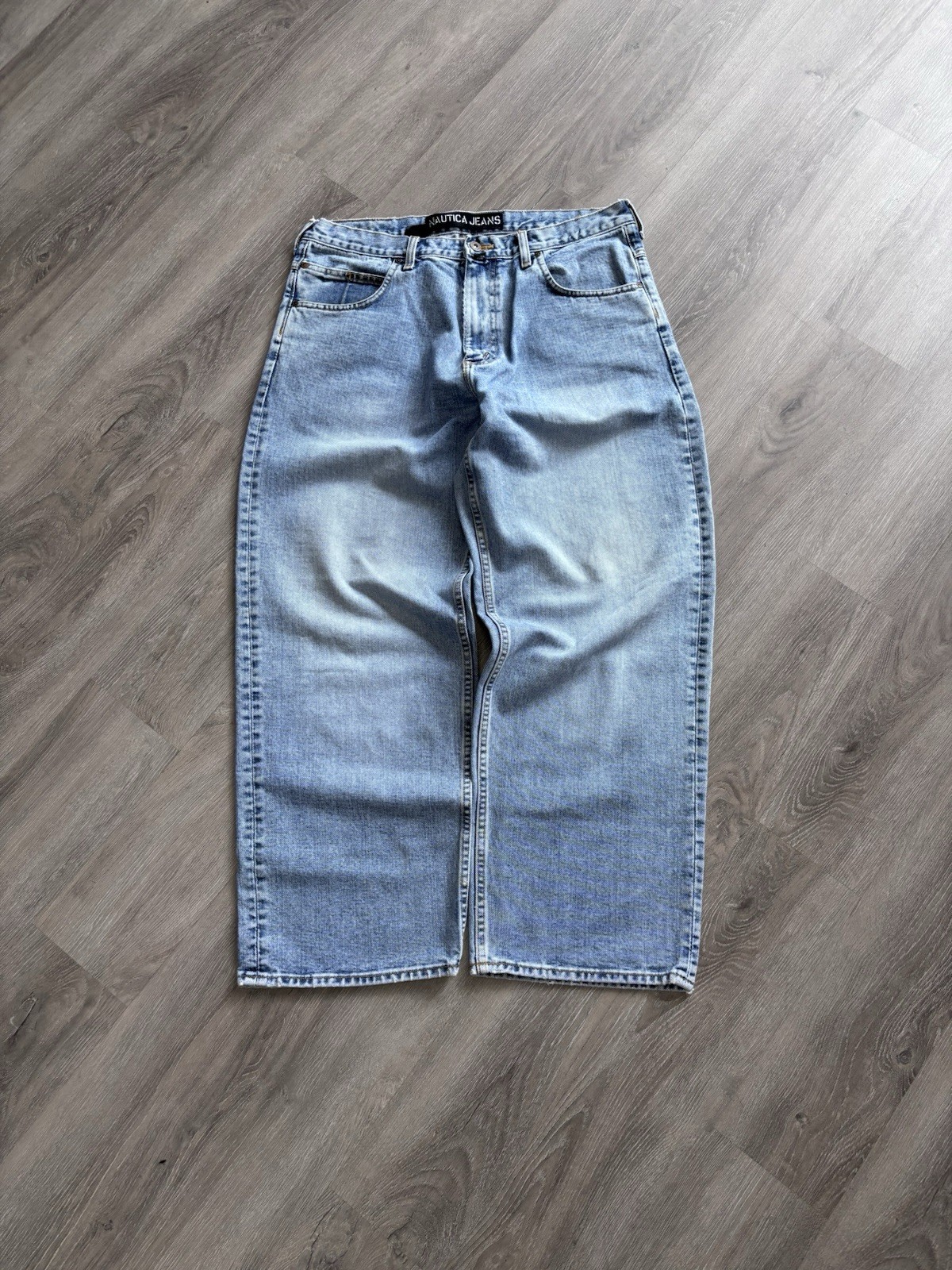 Rare Vintage 90s Y2K Nautica Big Baggy Denim Jeans 36x30 image 3