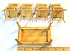 DOLLHOUSE WOOD TABLE & 4 CHAIRS set — photo 3