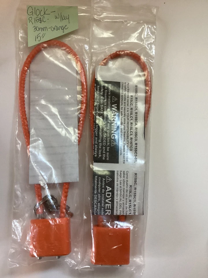 Travas de cabo de segurança para arma de fogo novas em folha 6 travas Mossberg, Glock, Ruger - Imagem 3 de 4