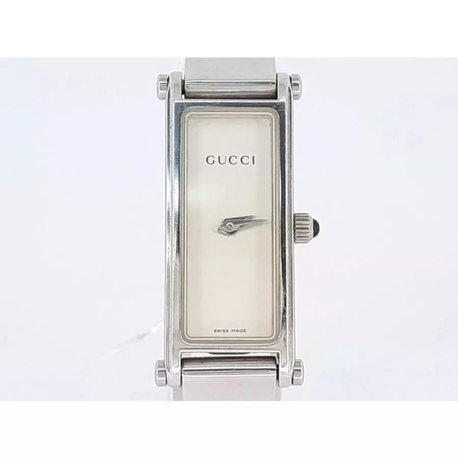Gucci 1500L Bracelet Montre Quartz Femme Visage Rectangulaire Acier Inoxydable Occasion