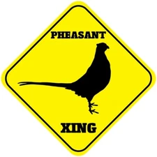 Yellow Aluminum Crossing Sign Pheasant Cross Xing Style B Diamond Street Signal