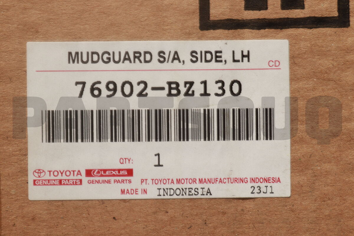 76902BZ130 Genuine Toyota MUDGUARD SUB-ASSY S 76902-BZ130 | eBay 76902BZ130 Genuine Toyota MUDGUARD SUB-ASSY S 76902-BZ130 | eBay