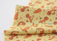 Pocket Monster Pokemon Charmander Pikachu Fabric made in Korea by the Half Yard