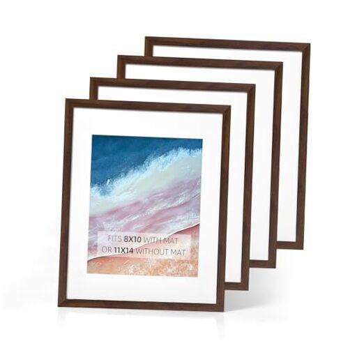 Rustic 11x14 Picture Frame for Wall Display, Fits 8x10 Frame 11