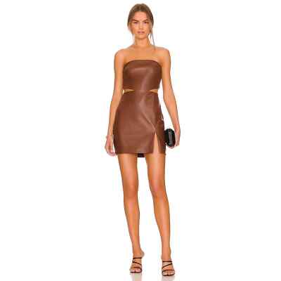 Amanda Uprichard Kloss Mini Dress Strapless in Brown Women's Size S NWOT |  eBay