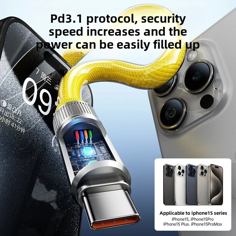 Adaptador de corriente cargador de pared 240W carga rápida 6 puertos USB-C QC3.0 PD para teléfono Foto 4 de 4