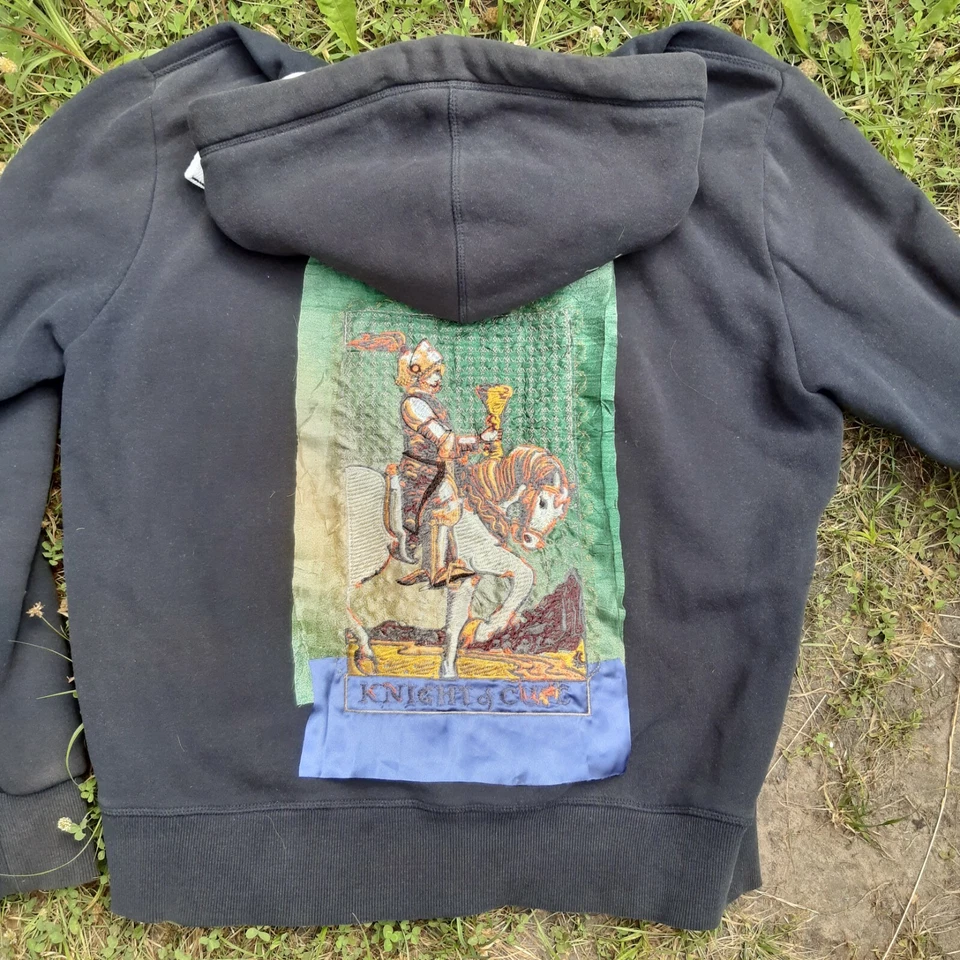 Tarot Card Knight of Cups Large Handmade Embroidered Patch from Ukraine - Image 3 of 3