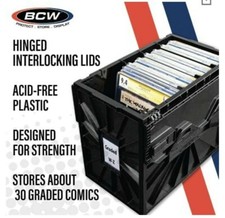 Boîte De Rangement Pour Bandes Dessinées (BD) - Avec 3 Séparateurs - Tissu Oxford Et PP - Portable Avec Poignées - 24x34x39,4 Cm - 5