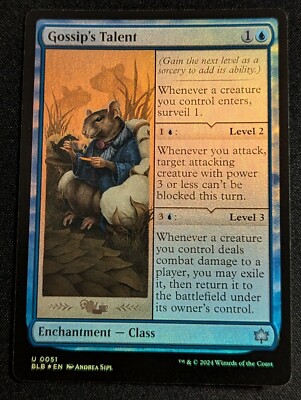 MTG - Bloomburrow Gossip s Talent FOIL - Bloomburrow - Pack Fresh!!