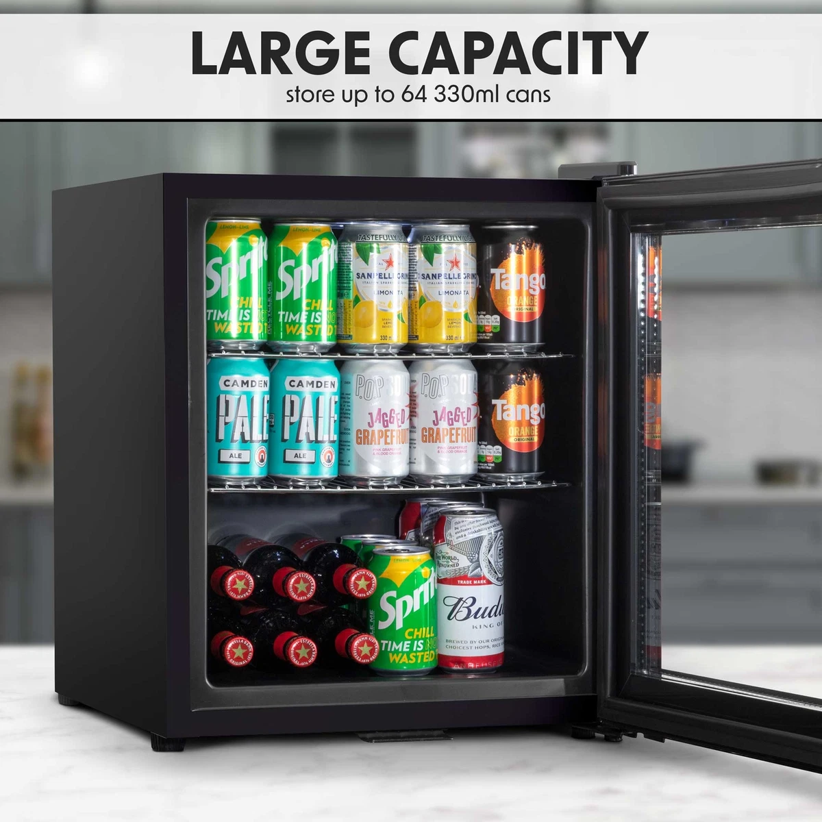 Clear door beer fridge deals