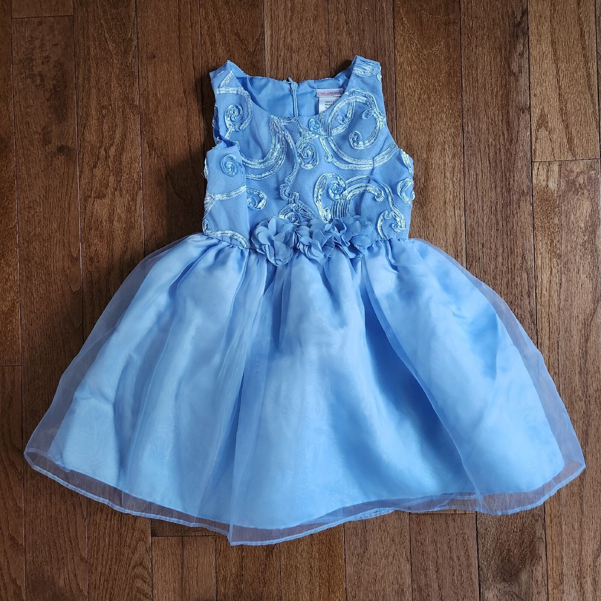Youngland Girls 5 Cinderella Lt Blue Sleeveless Embellished Rosette Formal Dress | eBay Youngland Girls 5 Cinderella Lt Blue Sleeveless Embellished Rosette Formal Dress | eBay