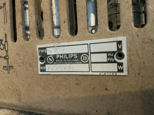 RARE Philips Vintage BX297U Tube Radio 1949 - Picture 5 of 23