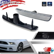 2x Clear Front Wheel Fender Side Marker Light Housing For 2010-2014 Ford Mustang