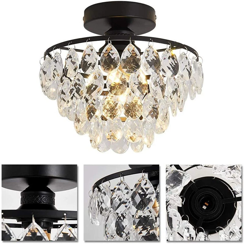 Hallway Ceiling Lamp Kitchen Light Crystal Pendant Light Bar Chandelier Lighting - Image 4 of 4