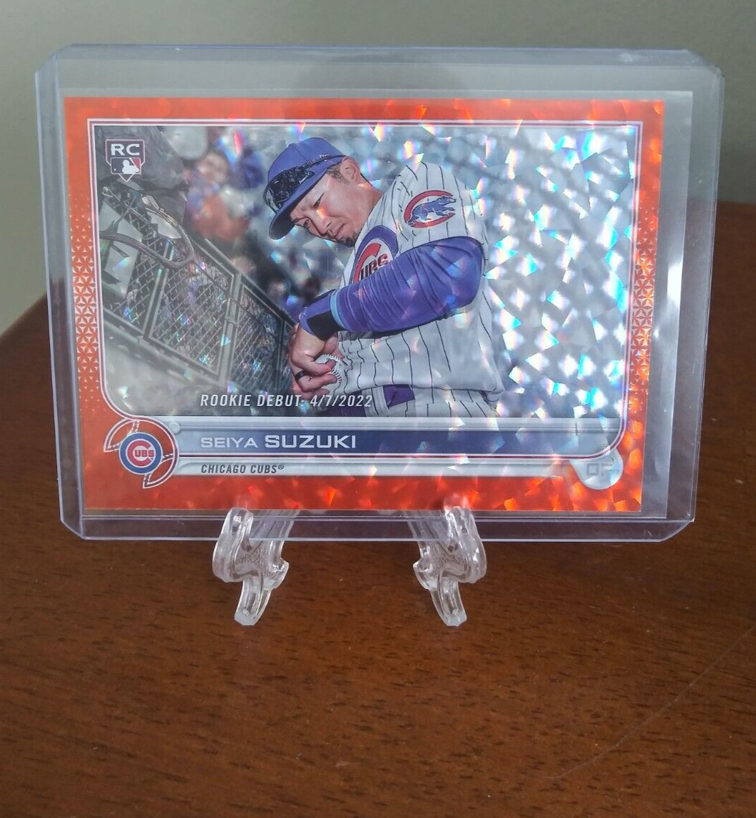 2022 Topps Update Seiya Suzuki #US259 ORANGE FOIL REFRACTOR Debut RC /299! Cubs!