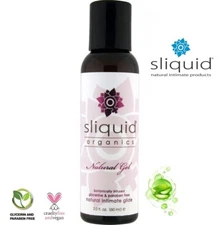 Sliquid Organics Natural Lubricant Gel Ultra Thick Lube Aloe Infused Vegan 2oz