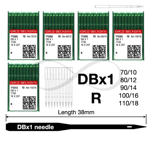 100 agujas Groz-Beckert B27 DCX27 para máquina de coser overlock (tamaño 9 (Métrico 65