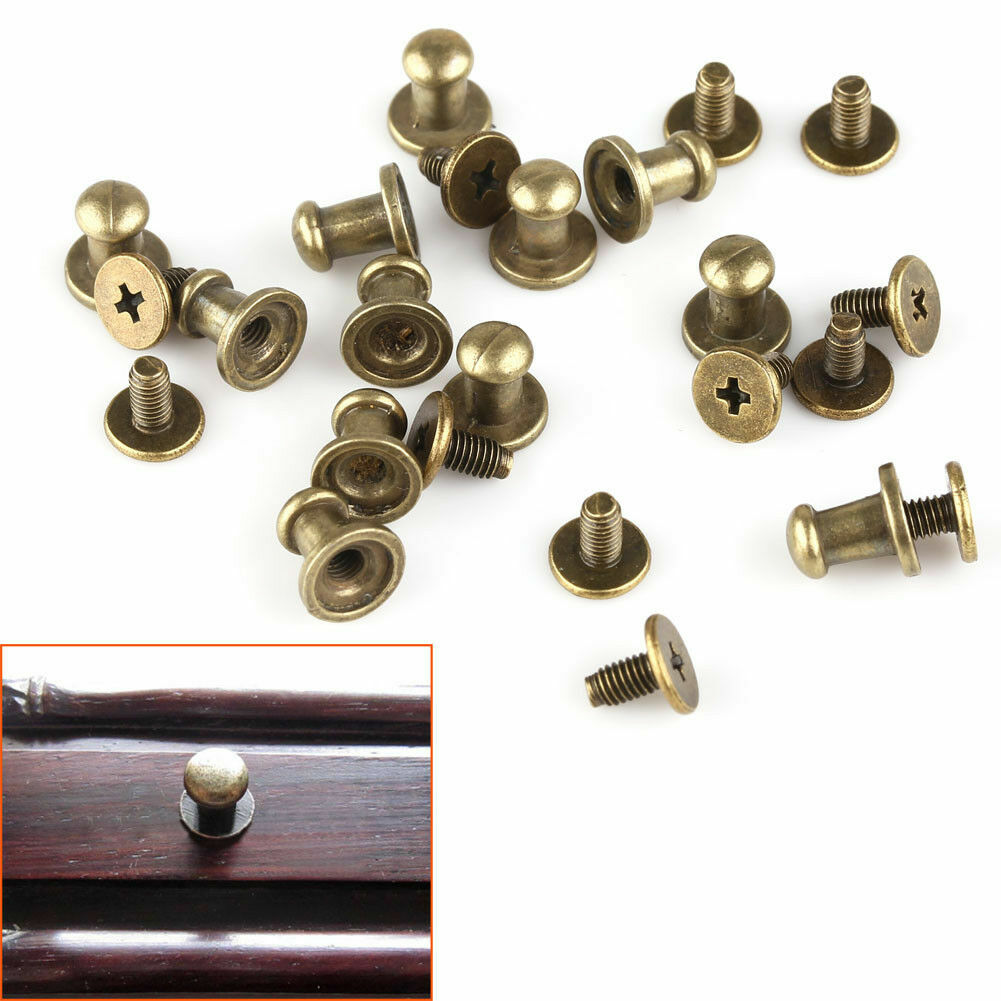 25-Piece Antique Brass Pull Knob Handles With Screws - Decorative Drawer Pulls For Jewelry Boxes & Cases | 7mm X 10mm