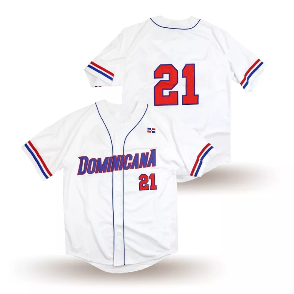 Throwback Tatis Jr. #21 Dominican Baseball Jersey Stitched Custom